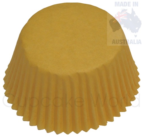 50PC SUNNY YELLOW PAPER MUFFIN / CUPCAKE CASES PATTY CUPS